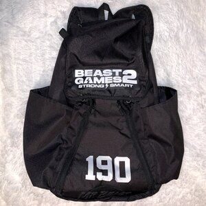 Beast Games Season 2 CONTESTANT #190 BACKPACK MrBeast Logo Ltd Ed 190/200 RARE!